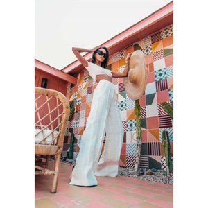 NONchalant Fabi Wide Leg Pants White